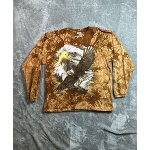 Vtg Back To Earth Shirt Mens XXL Tie Dye Long Sleeve Eagle Graphic